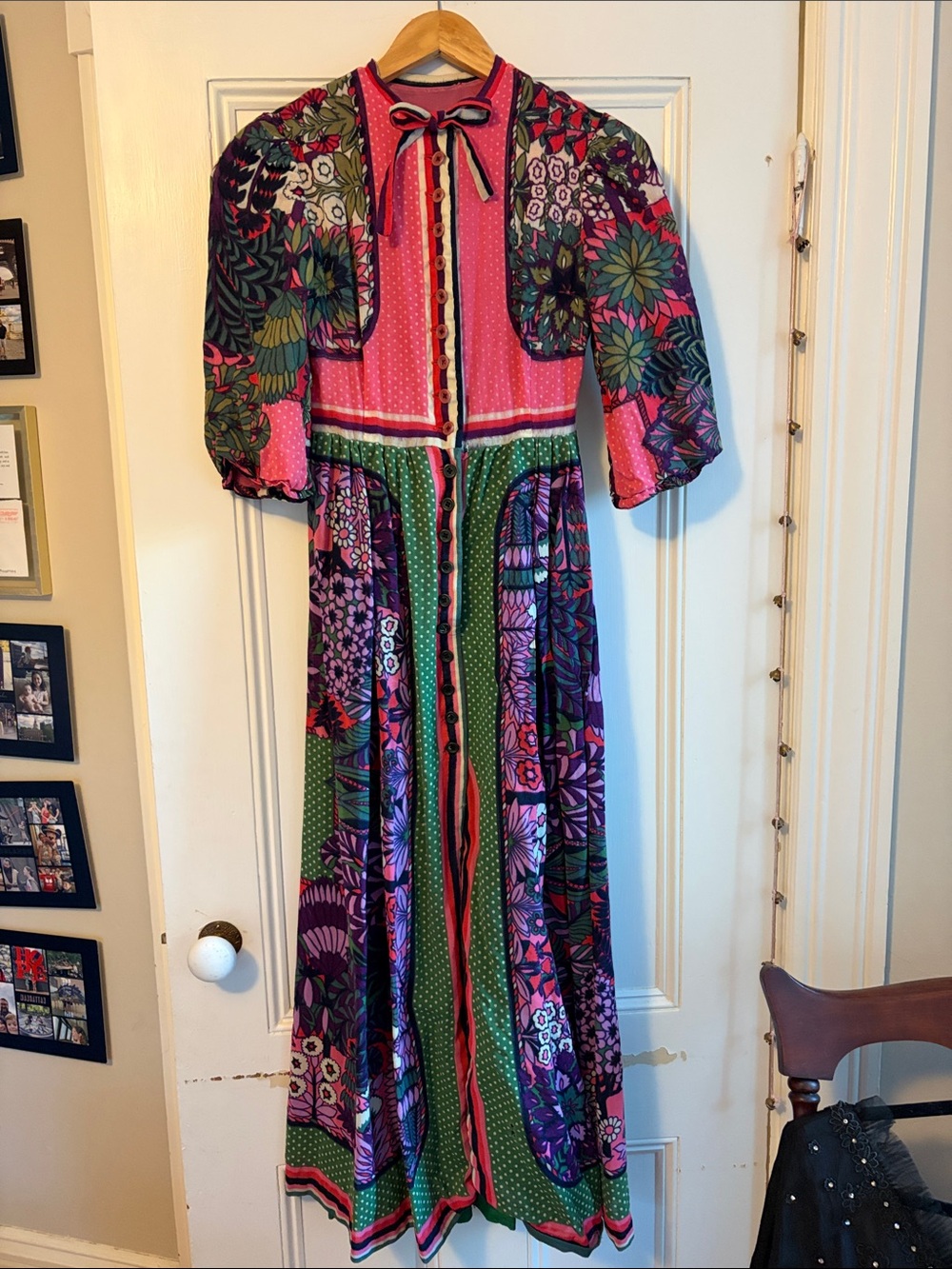 Psychedelic 70s Maxi Dress
